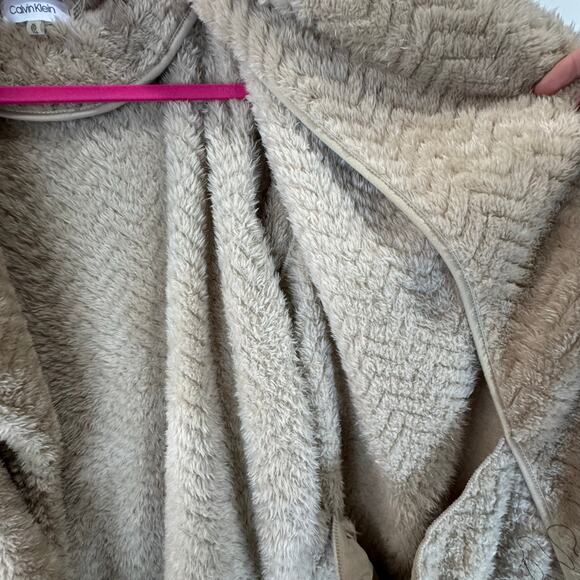 Calvin Klein Soft Fluffy Light Brown Jacket Size XL NWT - Picture 4 of 5